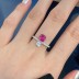 925 Sterling Silver Pink Zirconia Solitaire Ring 70200206