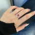 925 Sterling Silver Pink Zirconia Solitaire Ring 70200206