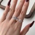 925 Sterling Silver Party Zirconia Solitaire Ring 70200208