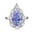 925 Sterling Silver Luxury Blue Zirconia Solitaire Ring 70200211