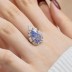 925 Sterling Silver Luxury Blue Zirconia Solitaire Ring 70200211