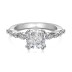 925 Sterling Silver Square Zirconia Solitaire Ring 70200217