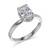 925 Sterling Silver Oval Zirconia Solitaire Ring 70200218