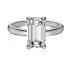 925 Sterling Silver Rectangle Zirconia Solitaire Ring 70200219