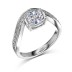 925 Sterling Silver Sparkle Oval Zirconia Solitaire Ring 70200222