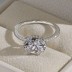 925 Sterling Silver Oval Zirconia Solitaire Ring 70200224