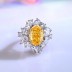 8A Cubic Zirconia Oval Cluster Solitaire Ring 70200239