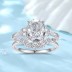 8A Zirconia V Oval Solitaire Stack Ring Set 70200243