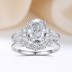 8A Zirconia V Oval Solitaire Stack Ring Set 70200243