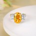 8A Cubic Zirconia Pigeon Egg Solitaire Ring 70200254