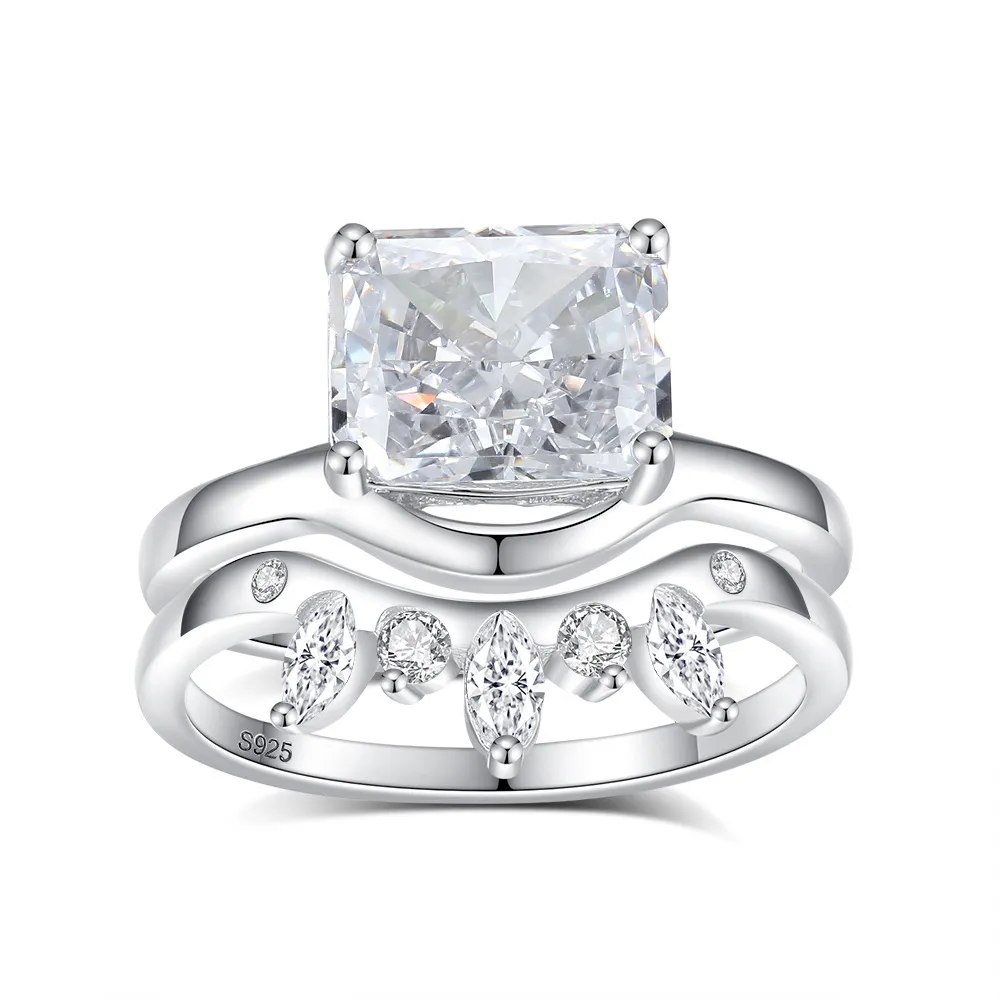 Ice Sugar High Carbon Diamond Stack Ring 70200256