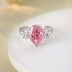 Pink Water Drop Zirconia Solitaire Ring 70200266