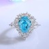 Luxury Water Drop Zirconia Solitaire Ring 70200267