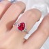 Spinel Zirconia Water Drop Solitaire Ring 70200270