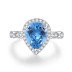 Spinel Zirconia Water Drop Solitaire Ring 70200270