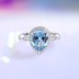 Spinel Zirconia Water Drop Solitaire Ring 70200270