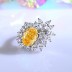 8A Cubic Zirconia Oval Cluster Solitaire Ring 70200284