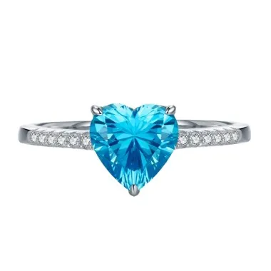 8A High Carbon Zirconia Heart Ring 70300084