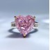 8A High Carbon Pink Zirconia Heart Ring 70300085