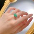 8A High Carbon Emerald Zirconia Heart Ring 70300086