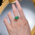 8A High Carbon Emerald Zirconia Heart Ring 70300086