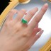 8A High Carbon Emerald Zirconia Heart Ring 70300086