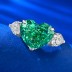 8A High Carbon Emerald Zirconia Heart Ring 70300086