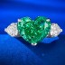 8A High Carbon Emerald Zirconia Heart Ring 70300086