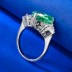 8A High Carbon Emerald Zirconia Heart Ring 70300086