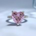 8A High Carbon Pink Zirconia Heart Ring 70300087