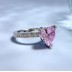 8A High Carbon Pink Zirconia Heart Ring 70300087