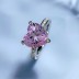 8A High Carbon Pink Zirconia Heart Ring 70300087