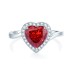 8A High Carbon Zirconia Heart Ring 70300088