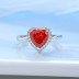 8A High Carbon Zirconia Heart Ring 70300088