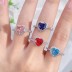 8A High Carbon Zirconia Heart Ring 70300089