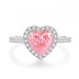 8A High Carbon Zirconia Heart Ring 70300089