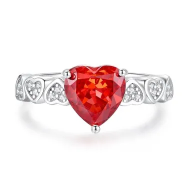 8A High Carbon Zirconia Heart Ring 70300090