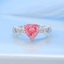 8A High Carbon Zirconia Heart Ring 70300090