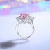 8A High Carbon Flower Zirconia Heart Ring 70300091