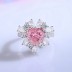 8A High Carbon Flower Zirconia Heart Ring 70300091