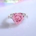 8A High Carbon Pink Zirconia Heart Ring 70300092