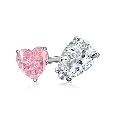 Luxury Pink Heart Pear Zirconia Toe Ring 70400196