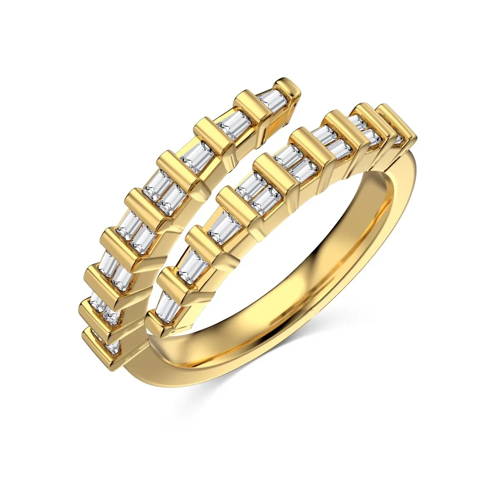 Geometric Ladder Zirconia Open Ring 70400238