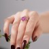 Horse Eye Flower Zirconia Open Ring 70400241