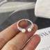 Fresh Water Pearl Zirconia Twist Open Ring 70400243