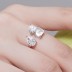 Irregular Heart Zirconia Open Ring 70400246