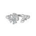 Leaves Flower Zirconia Open Ring 70400251