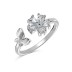 Leaves Flower Zirconia Open Ring 70400251