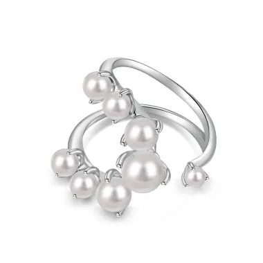 Cluster Fresh Water Pearls Open Ring 70400252