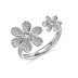 Daisy Flower Zirconia Open Ring 70400253